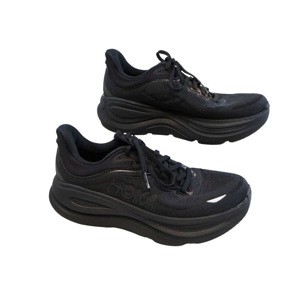 Hoka Women 8.5D Bondi 9 Running Shoes Black 1162014 BBLC Wide Sneaker